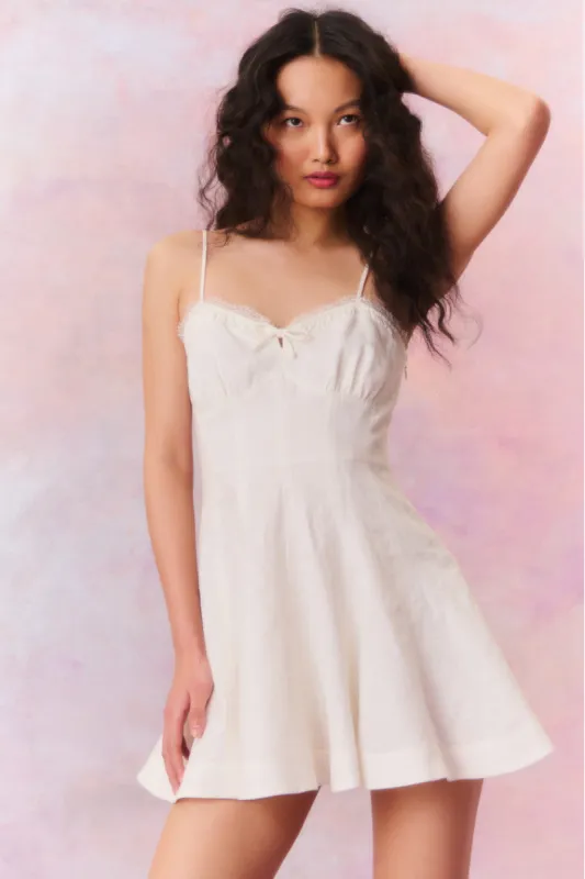 Shai Linen Mini Dress sold by LoveShackFancy