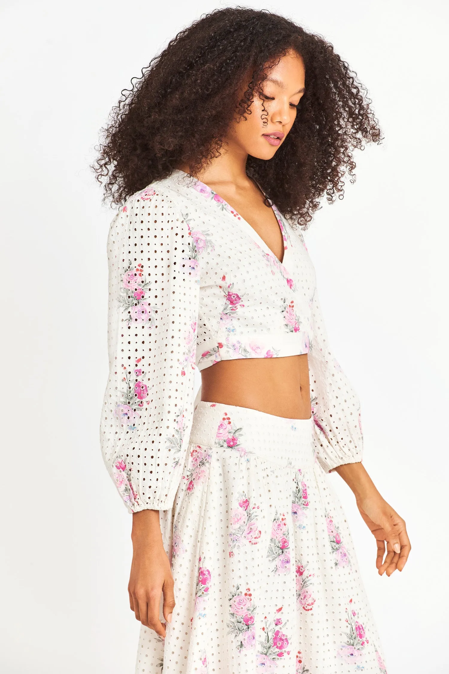 Kinza Crop Wrap Top sold by LoveShackFancy product image thumbnail 4