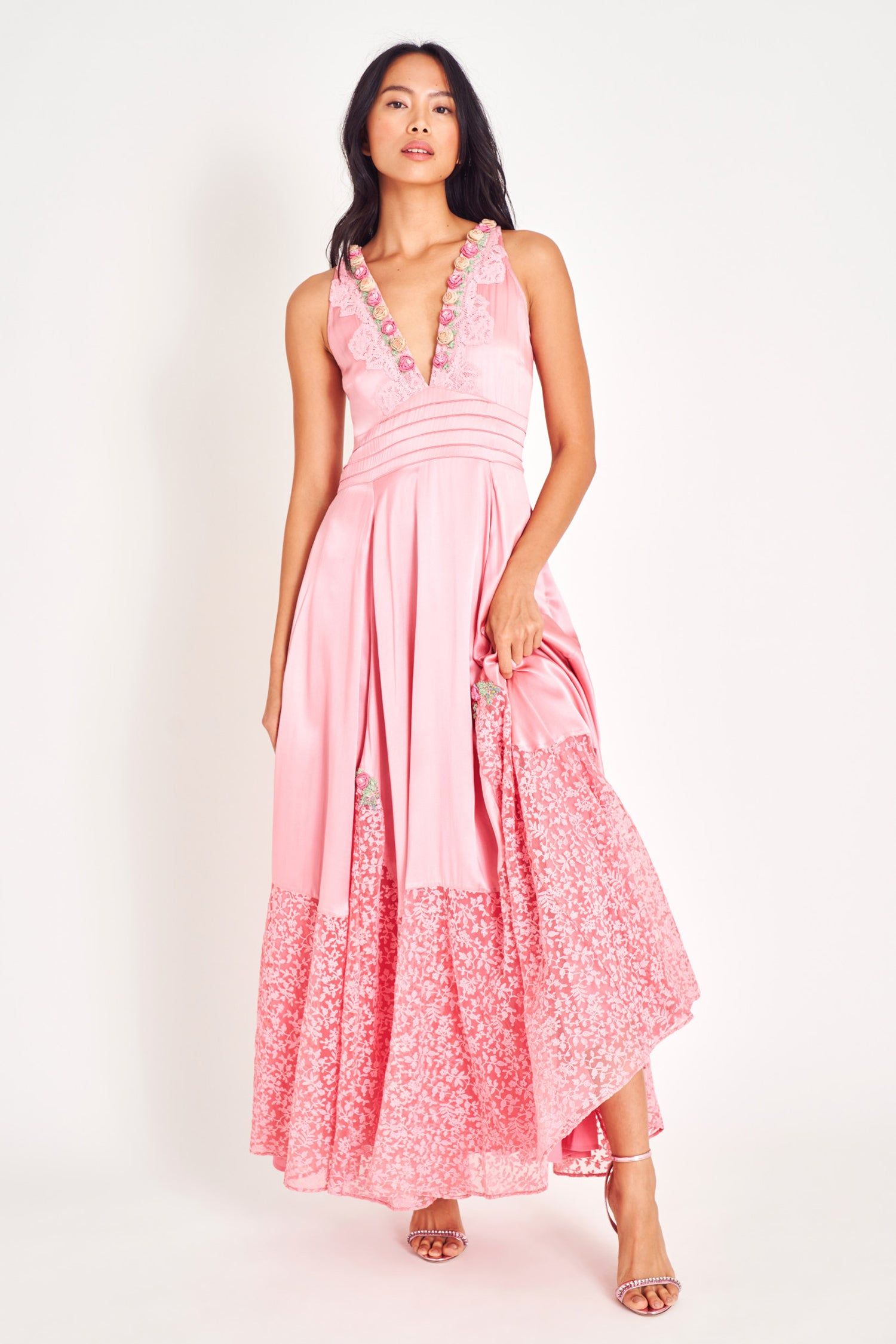 Mirette Silk Gown sold by LoveShackFancy product image thumbnail 3