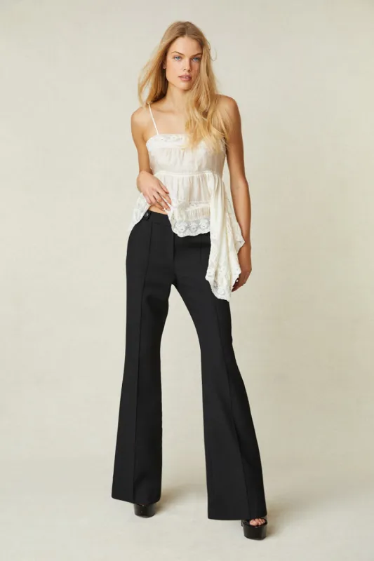 Costella Flare Pant - BLACK sold by LoveShackFancy