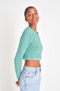 Aviana Crop Cardigan sold by LoveShackFancy