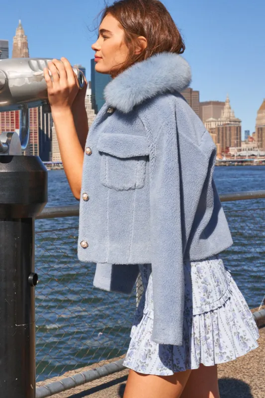 Musica Jacket - FRENCH BLUE sold by LoveShackFancy