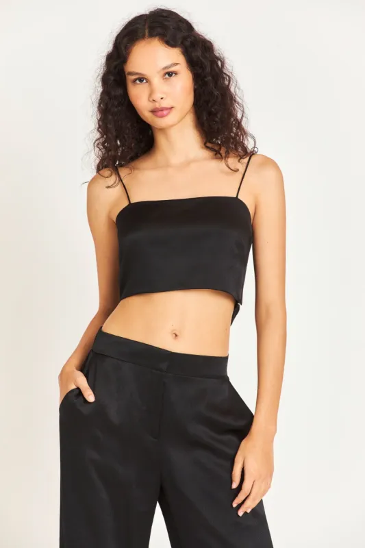 Roseanna Silk Top - BLACK sold by LoveShackFancy