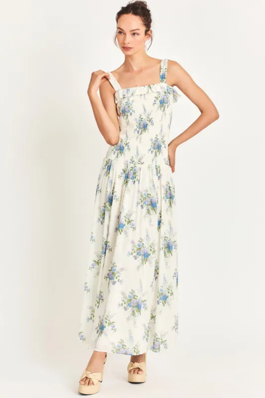 Bello Maxi Dress - PERIWINKLE AQUA made by LoveShackFancy