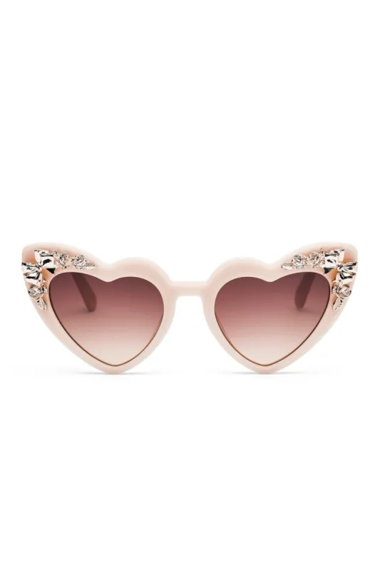 Amalia Heart Sunglasses sold by LoveShackFancy