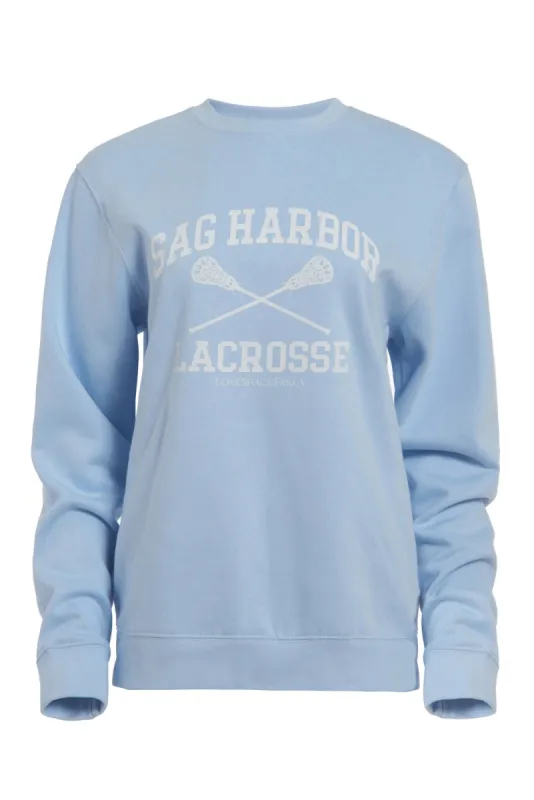 First Port x LoveShackFancy Sag Harbor Lacrosse Crew Neck sold by LoveShackFancy