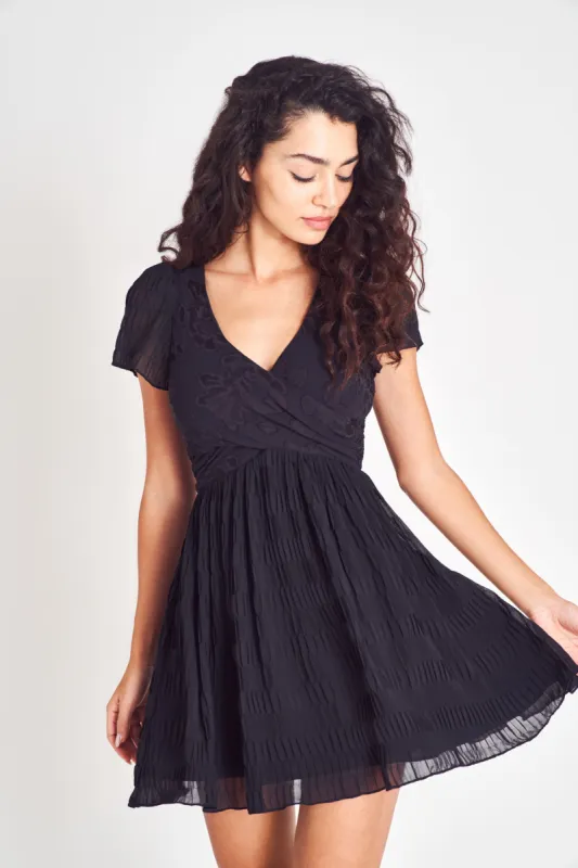 Patrona Mini Dress- Black sold by LoveShackFancy