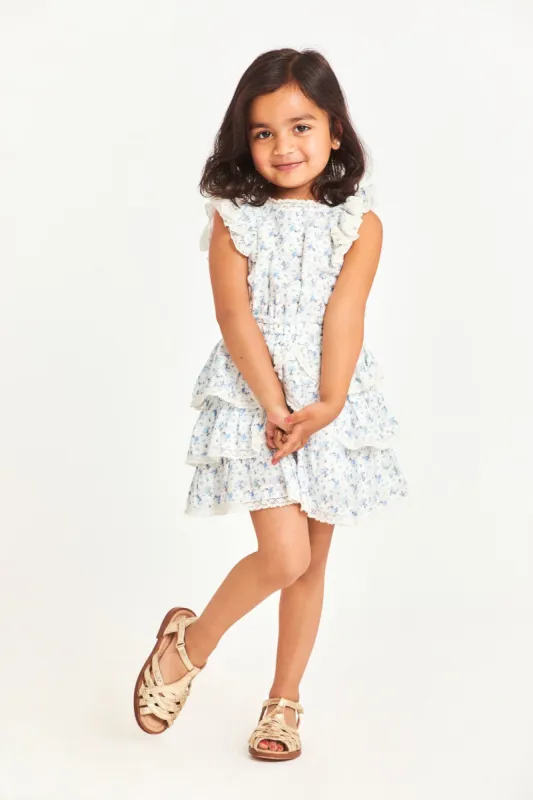 Girls Janelly Dress - CALM WATERS sold by LoveShackFancy