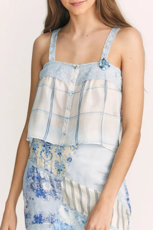 Panthea Silk Crop Tank sold by LoveShackFancy