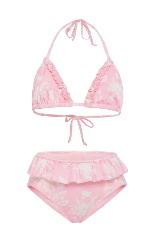 Girls Mini Harbor Bikini-PINK ANGEL sold by LoveShackFancy