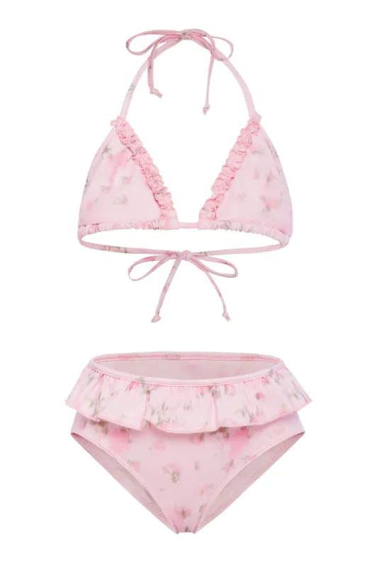 Girls Mini Harbor Bikini-PINK SEASHELL sold by LoveShackFancy