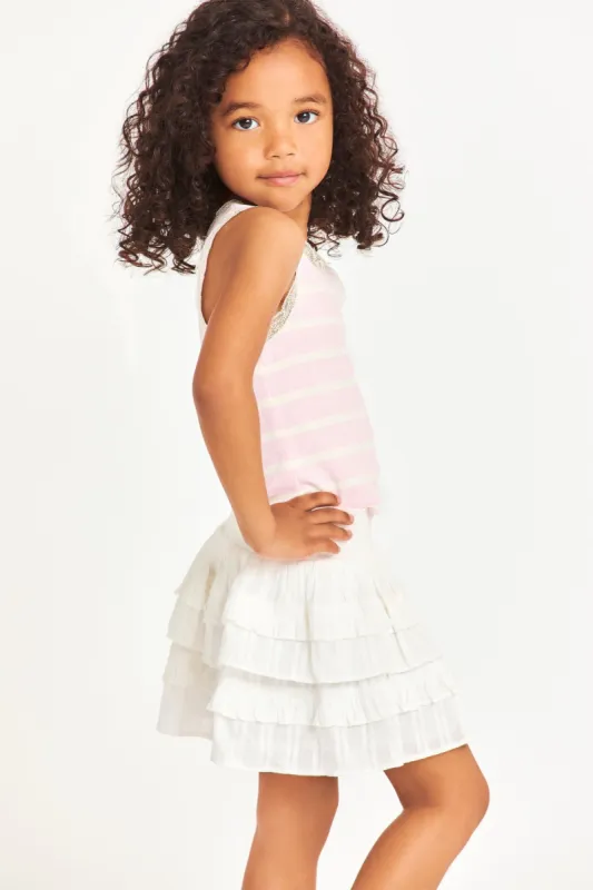 Girls Billie Skirt-WHITE sold by LoveShackFancy