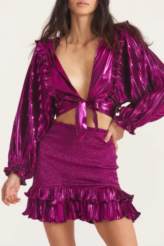 Missy Crop Top - FUCHSIA sold by LoveShackFancy