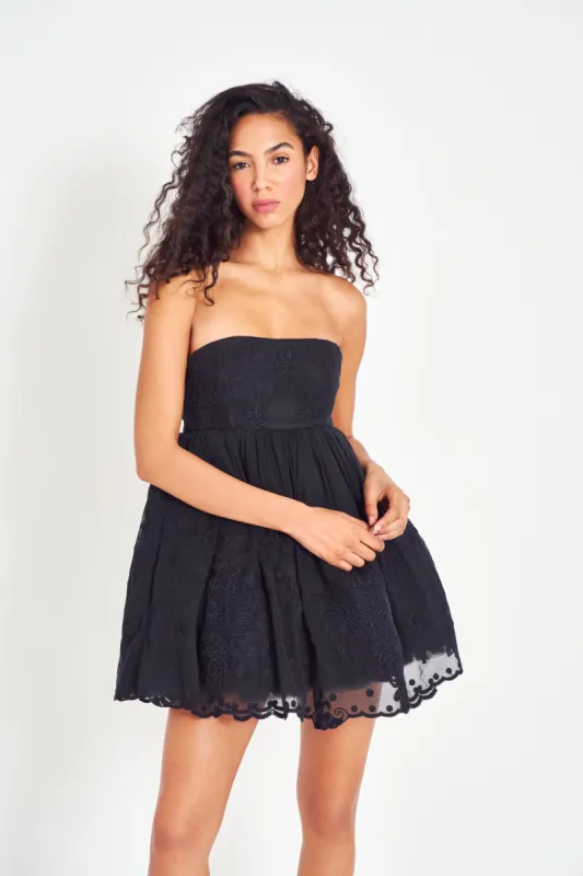 Jaylen Mini Dress - BLACK sold by LoveShackFancy