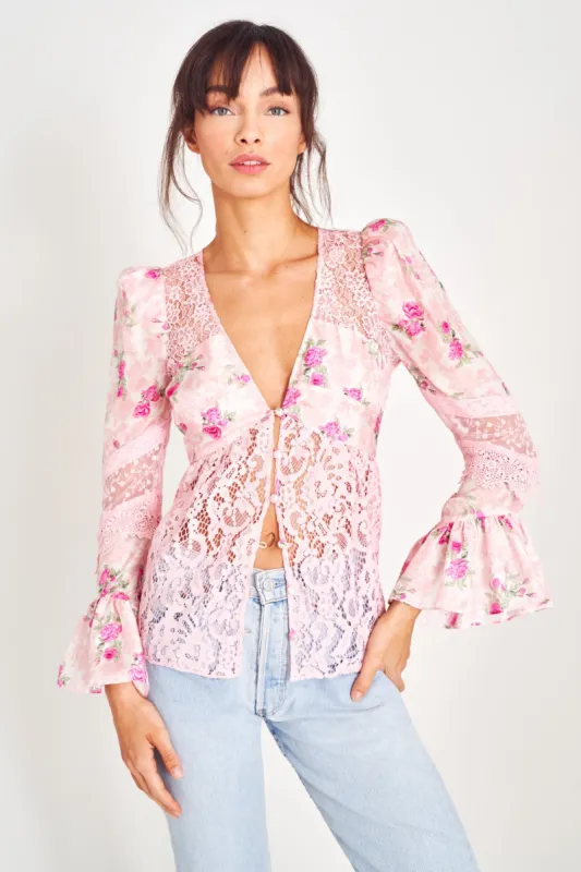 Priema Silk Top sold by LoveShackFancy