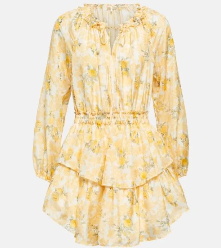 Popover Silk Mini Dress sold by LoveShackFancy