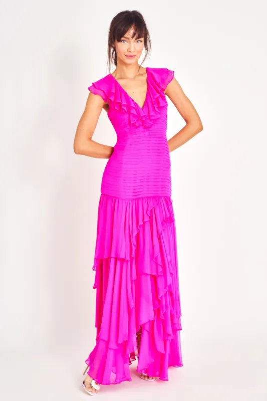 Tini Silk Maxi Dress sold by LoveShackFancy