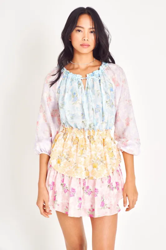 Popover Silk Mini Dress sold by LoveShackFancy