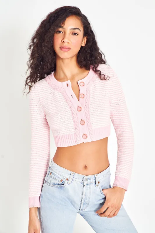 Twain Crop Cardigan sold by LoveShackFancy