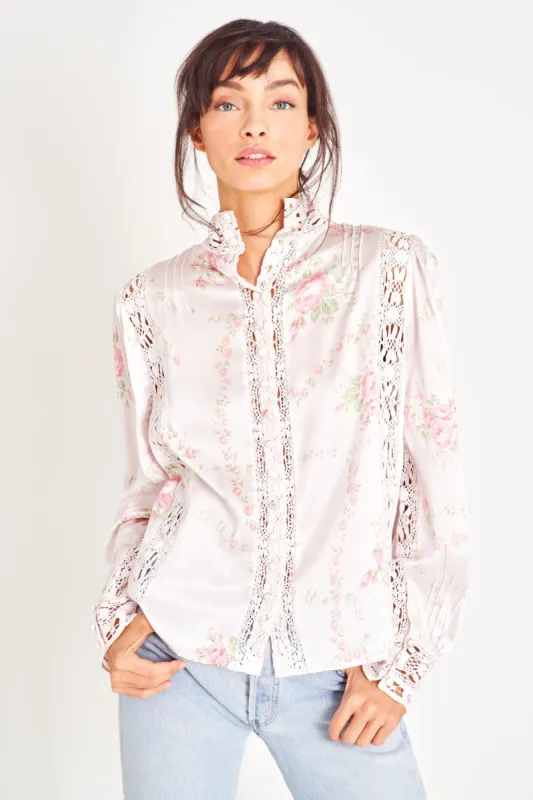 Jacque Silk Top sold by LoveShackFancy