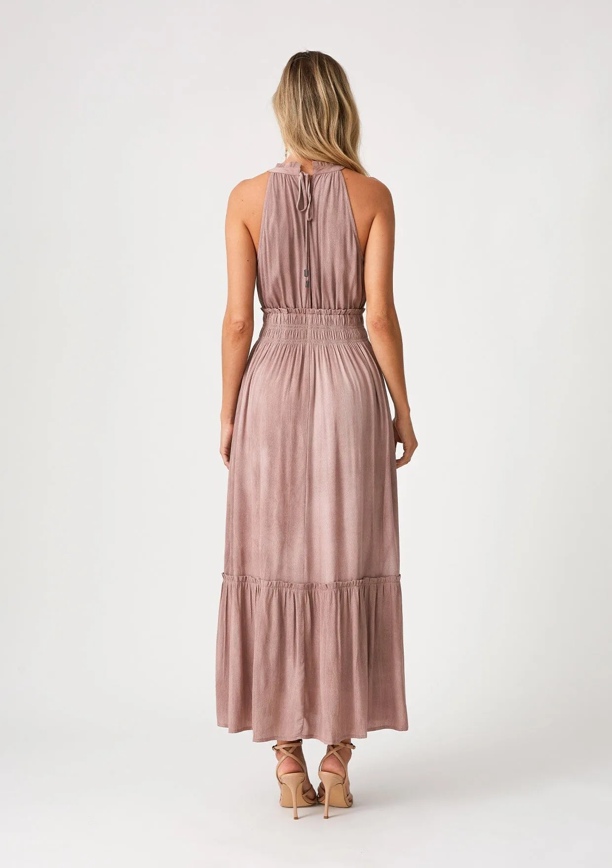 Neve Smocked Halter Maxi Dress sold by lovestitch product image thumbnail 2