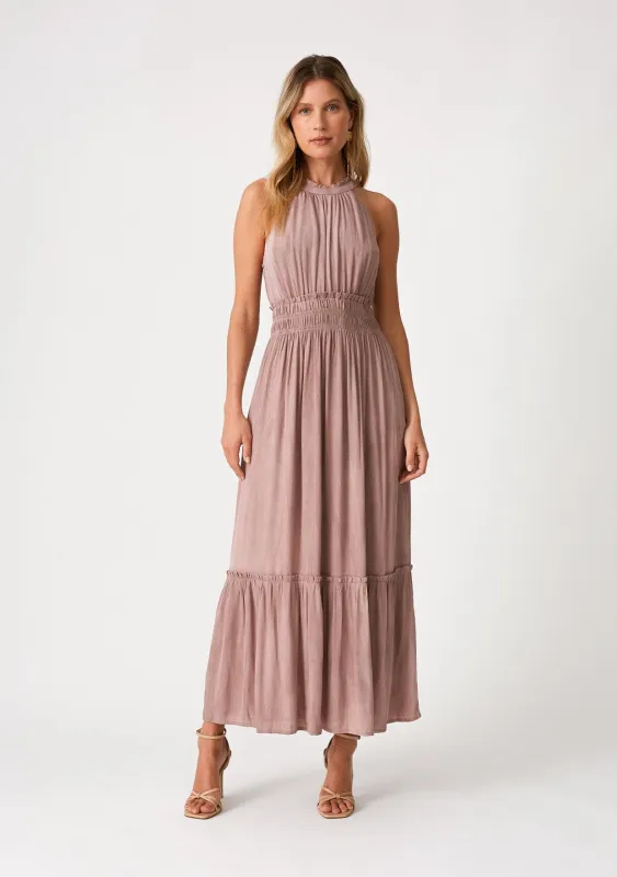 Neve Smocked Halter Maxi Dress sold by lovestitch