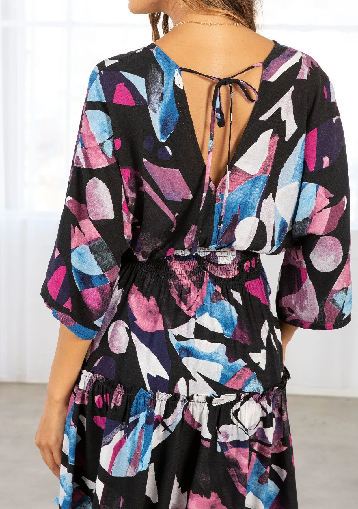 Make Waves Watercolor Mini Dress sold by lovestitch product image thumbnail 2