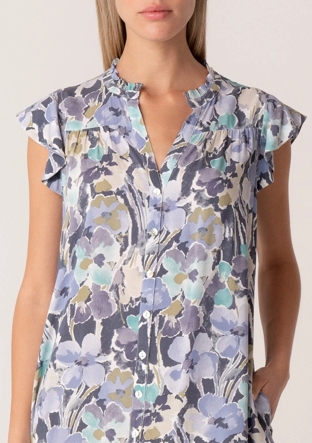 Clemence Flutter Sleeve Mini Dress sold by lovestitch product image thumbnail 4