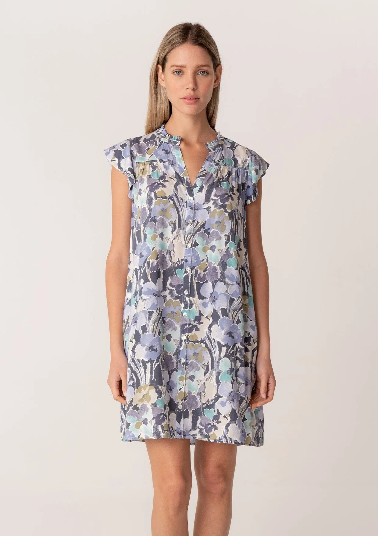 Clemence Flutter Sleeve Mini Dress sold by lovestitch