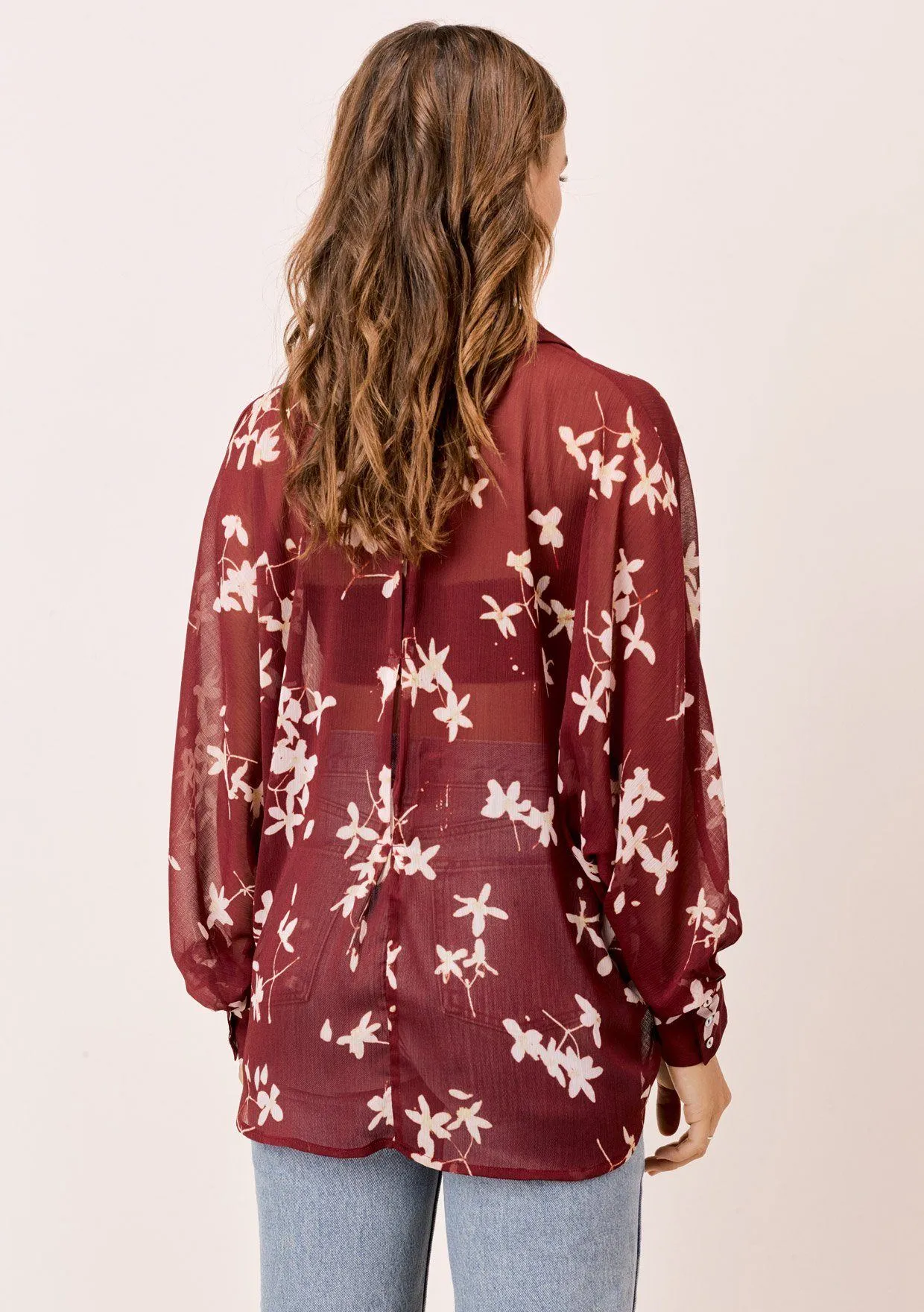 Maxine Sheer Floral Buttondown sold by lovestitch product image thumbnail 2