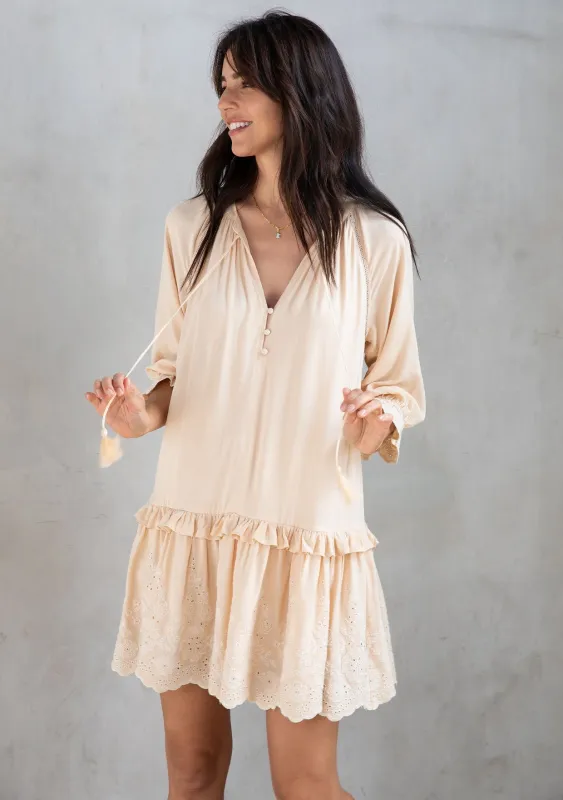 Morrison Embroidered Mini Dress sold by lovestitch