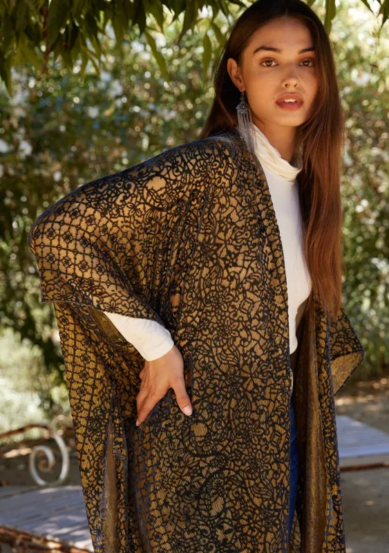 Lucky Velvet Burnout Kimono sold by lovestitch