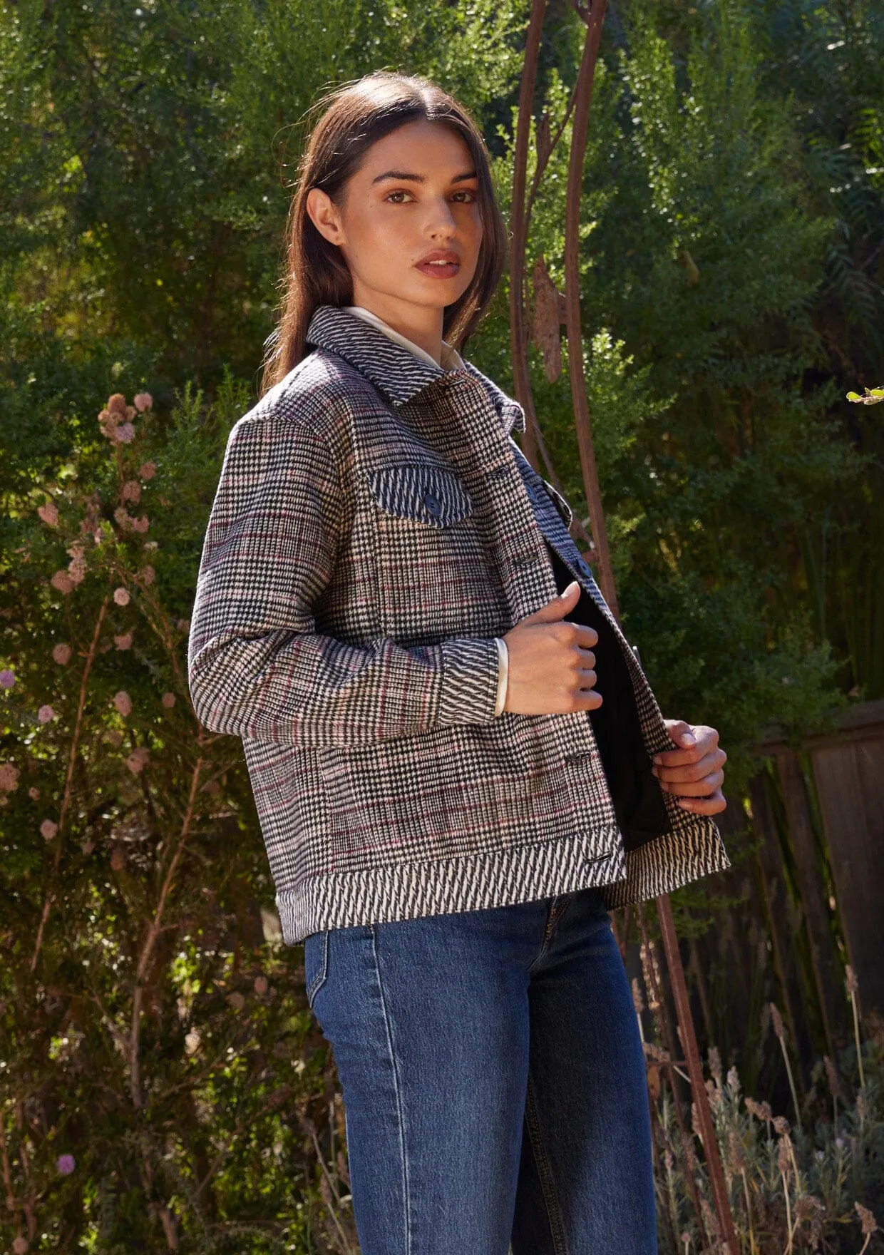 Tori Patchwork Plaid Jacket sold by lovestitch product image thumbnail 3