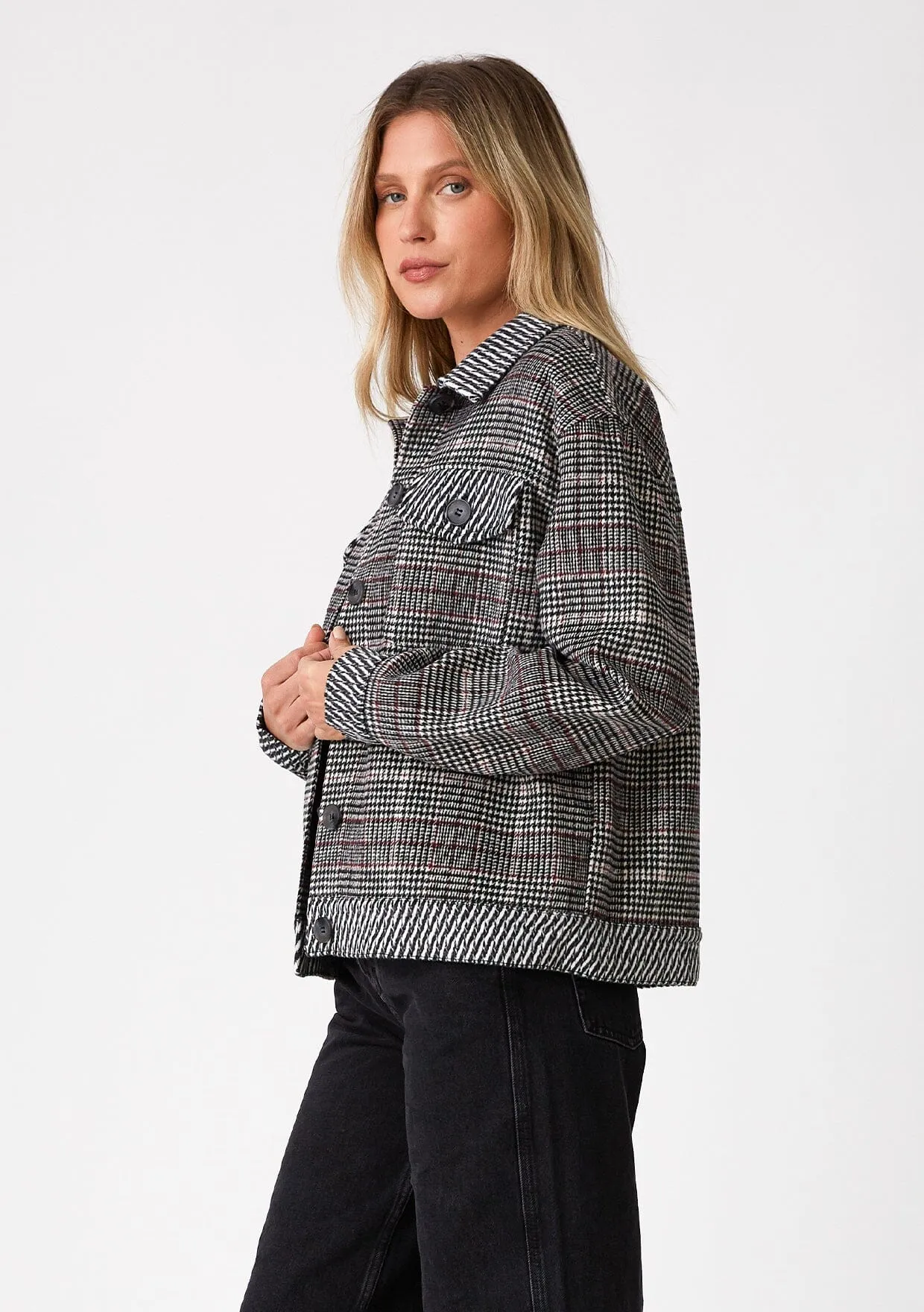 Tori Patchwork Plaid Jacket sold by lovestitch product image thumbnail 5