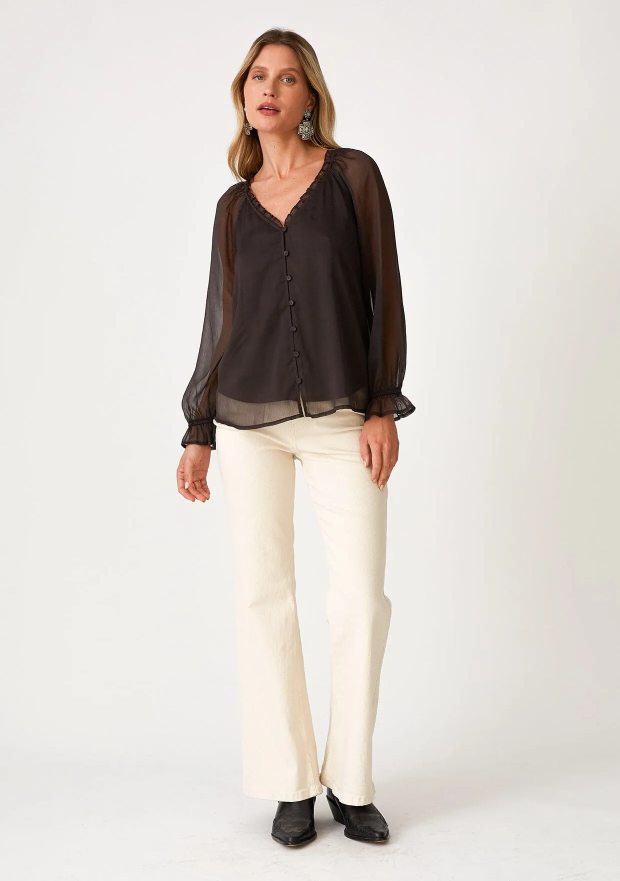 Nellie Sheer Blouse sold by lovestitch product image thumbnail 5
