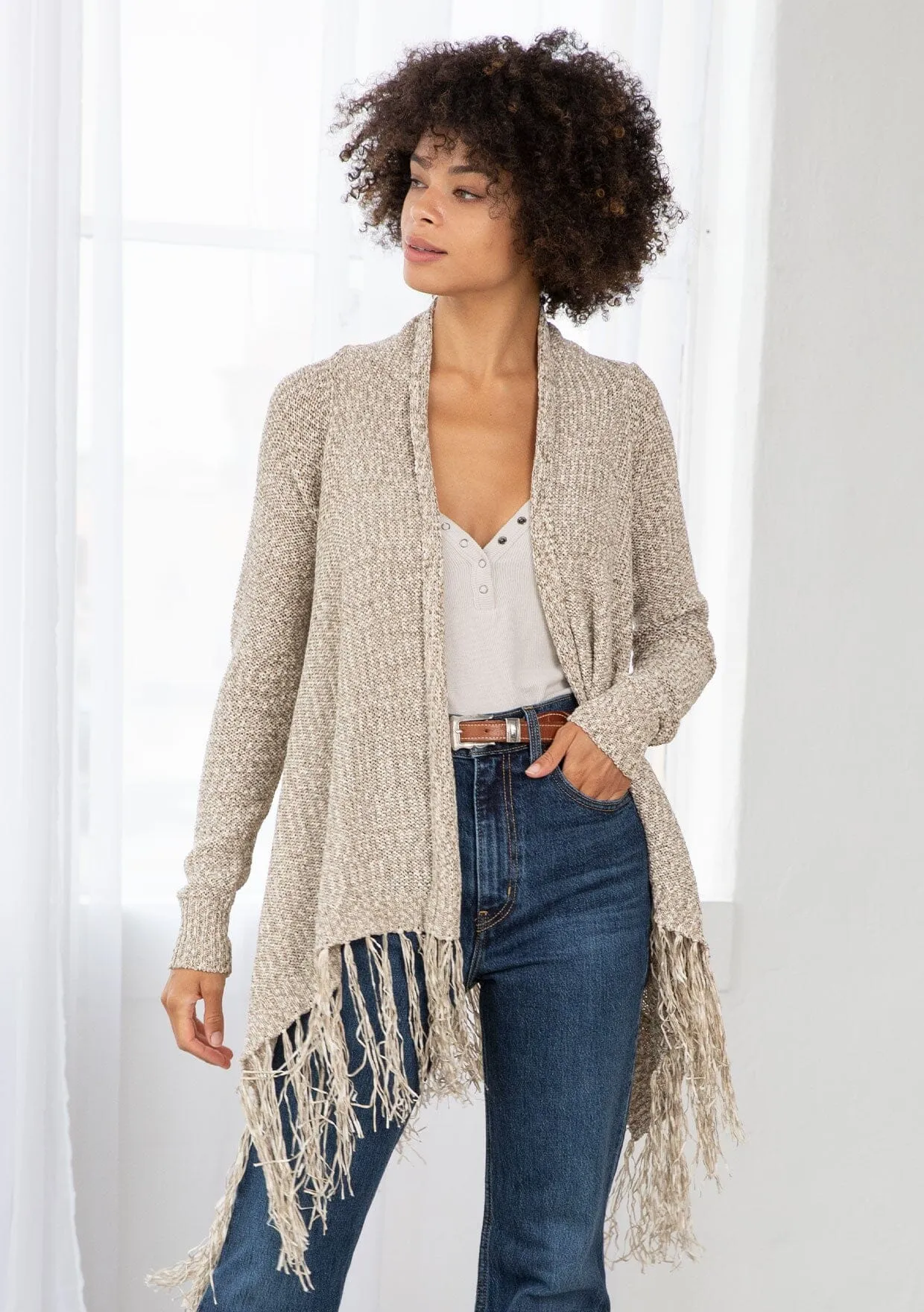 Lori Fringe Cardigan sold by lovestitch