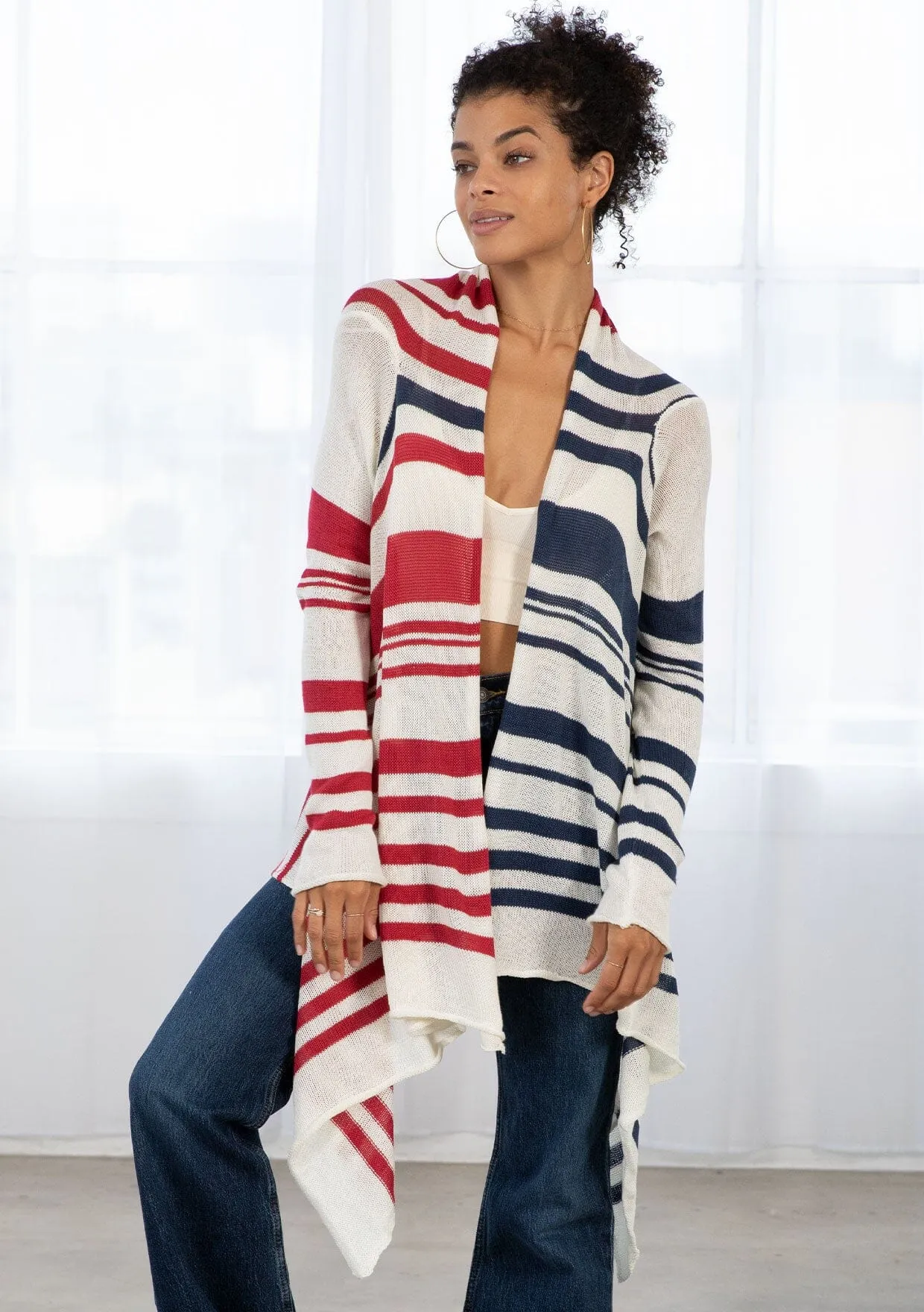 Omara Striped Cardigan sold by lovestitch product image thumbnail 5
