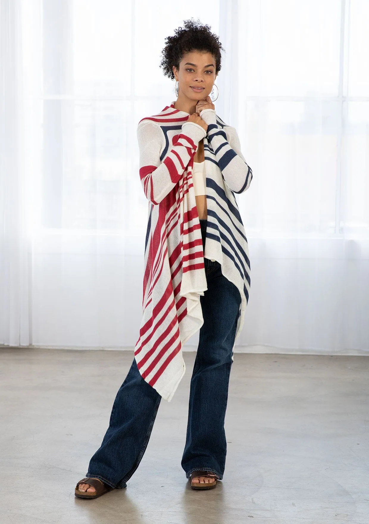 Omara Striped Cardigan sold by lovestitch product image thumbnail 2