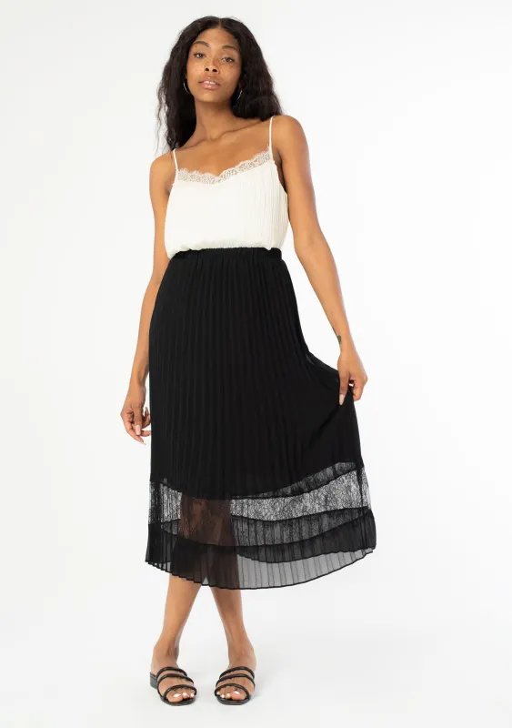 Full Swing Pleated Midi Skirt sold by lovestitch