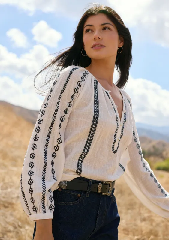 Tori Embroidered Blouse sold by lovestitch
