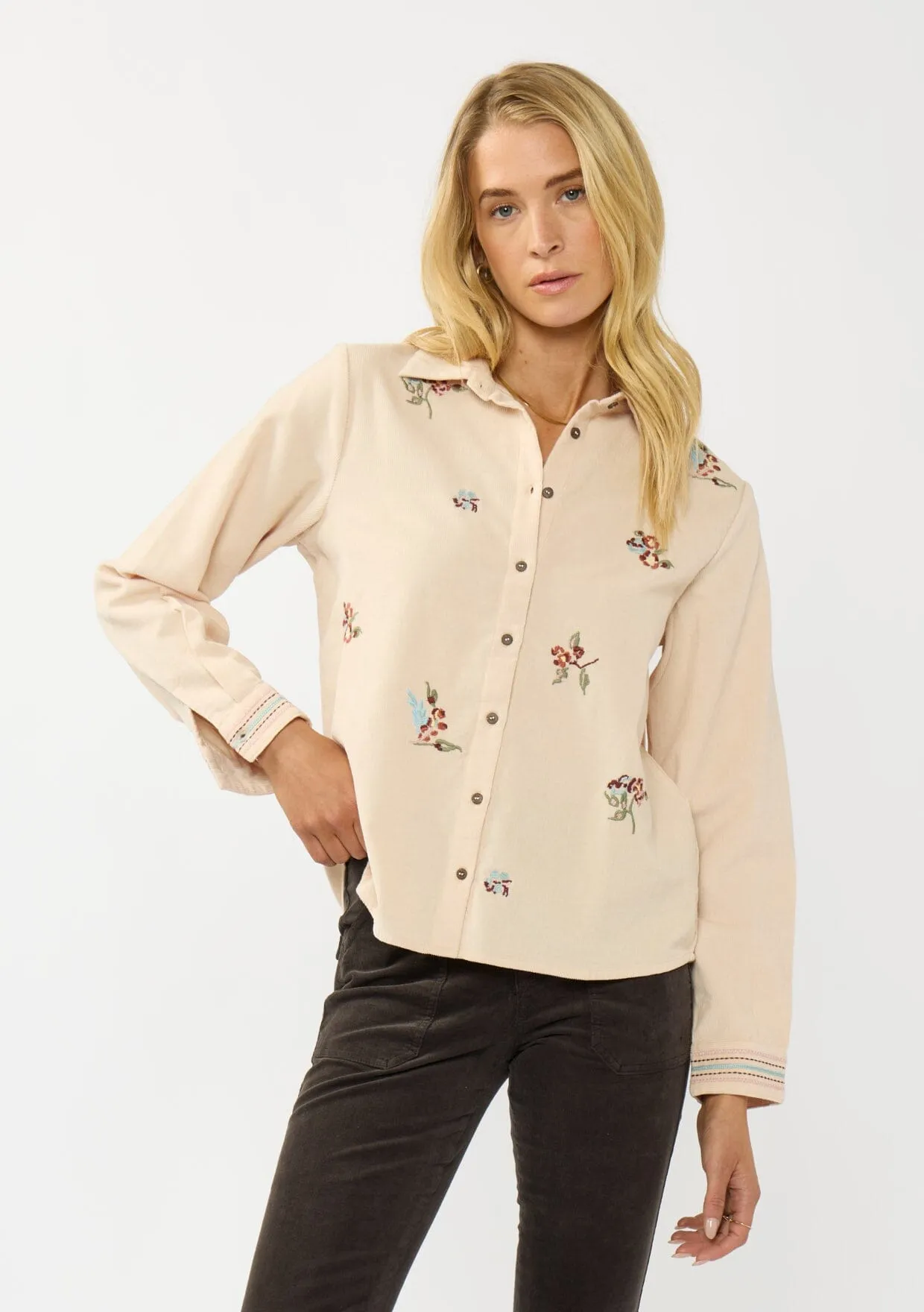 Rider Rose Corduroy Shirt sold by lovestitch