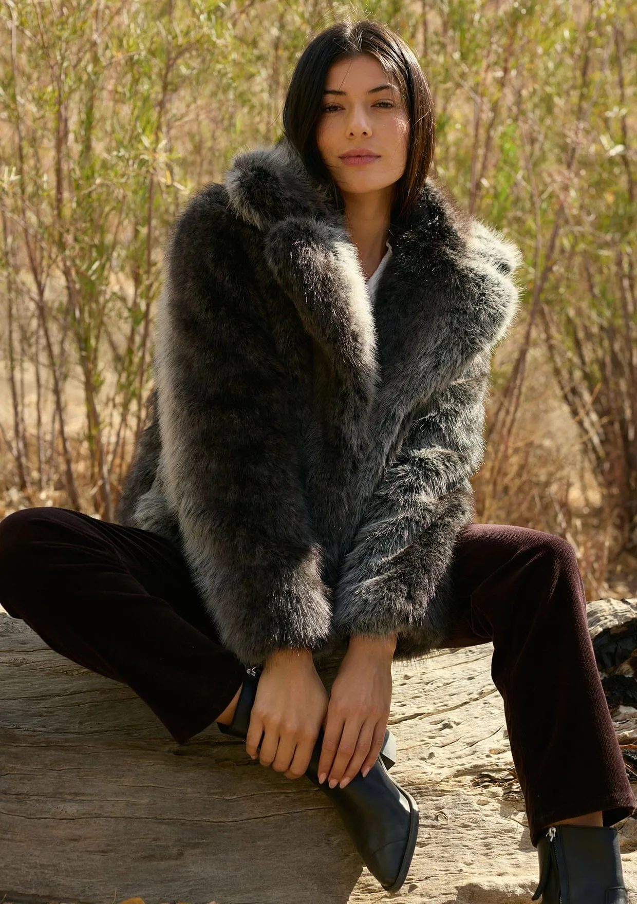 Mira Faux Fur Jacket sold by lovestitch