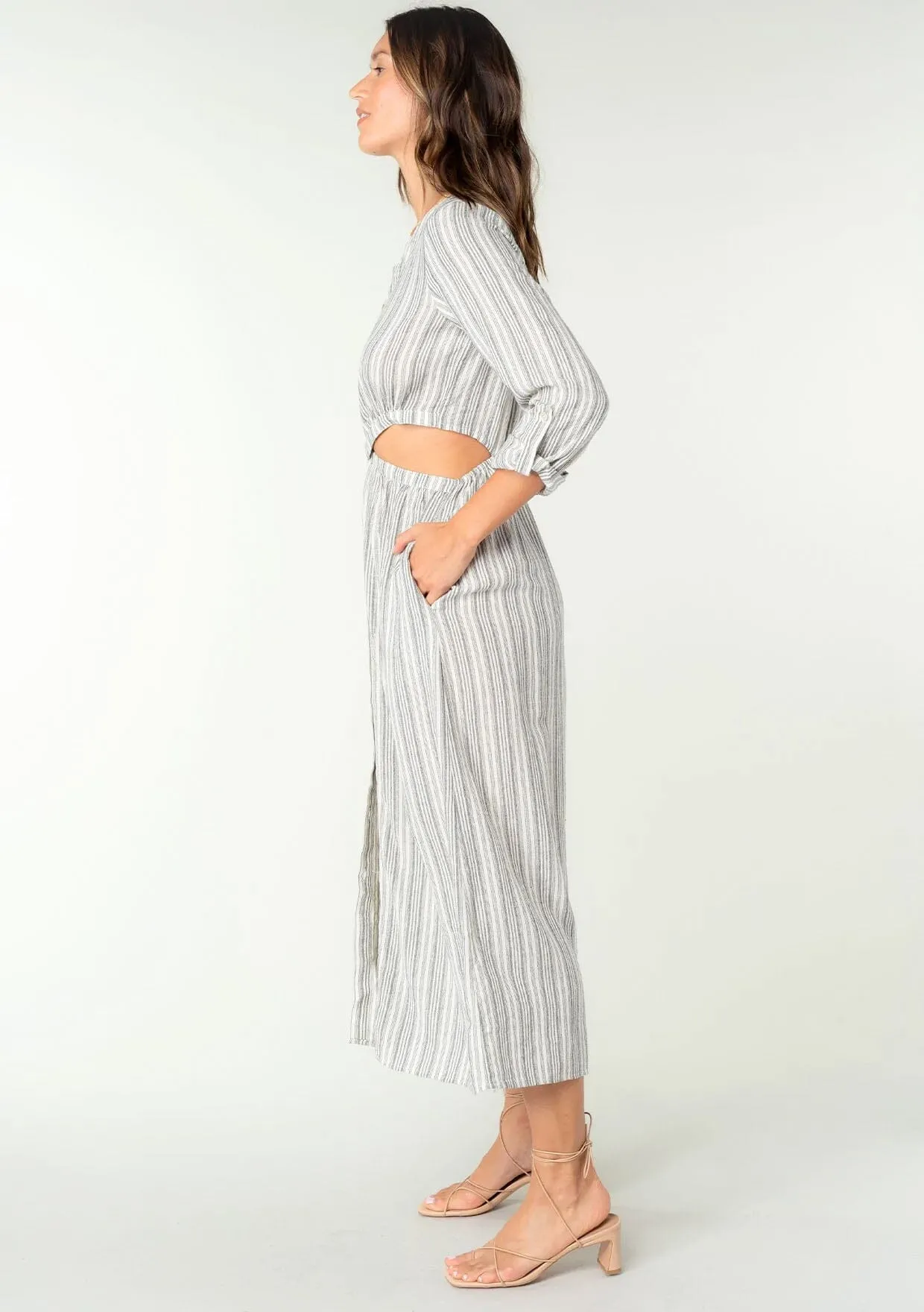 Fallon Cutout Striped Midi Dress sold by lovestitch product image thumbnail 3