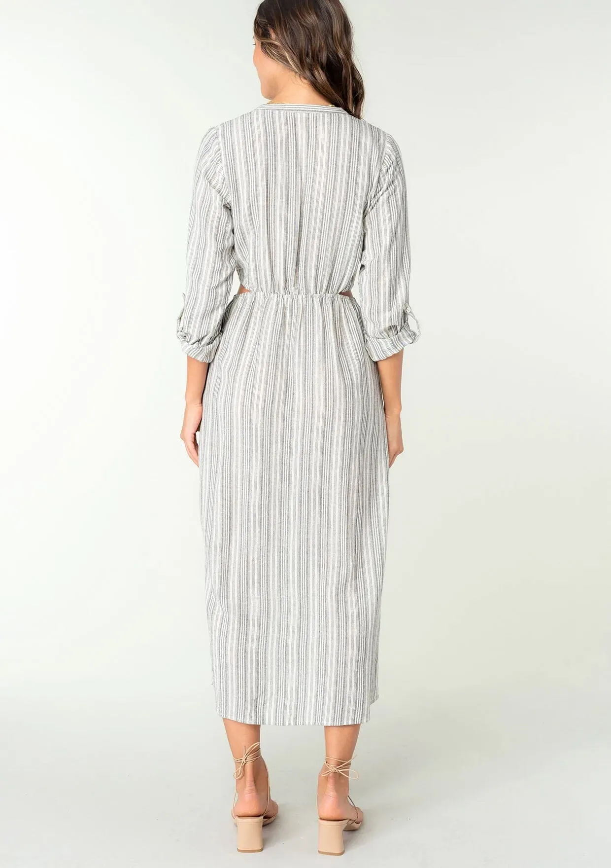 Fallon Cutout Striped Midi Dress sold by lovestitch product image thumbnail 2