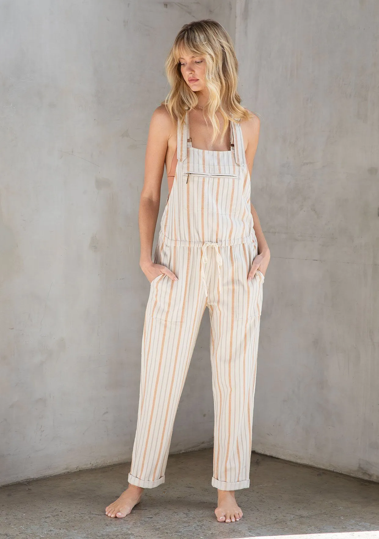 Afternoon Striped Twill Overalls sold by lovestitch product image thumbnail 2