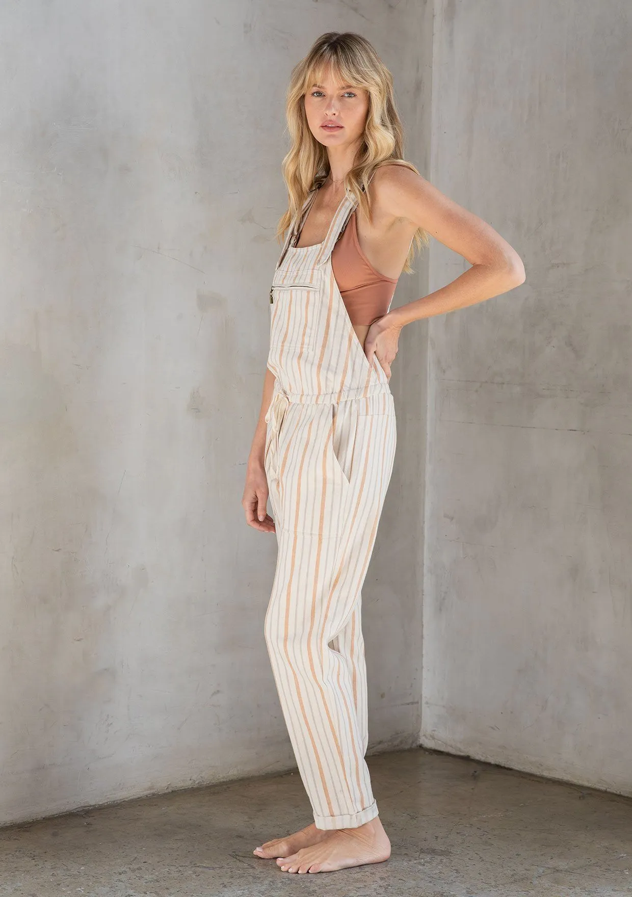 Afternoon Striped Twill Overalls sold by lovestitch product image thumbnail 3