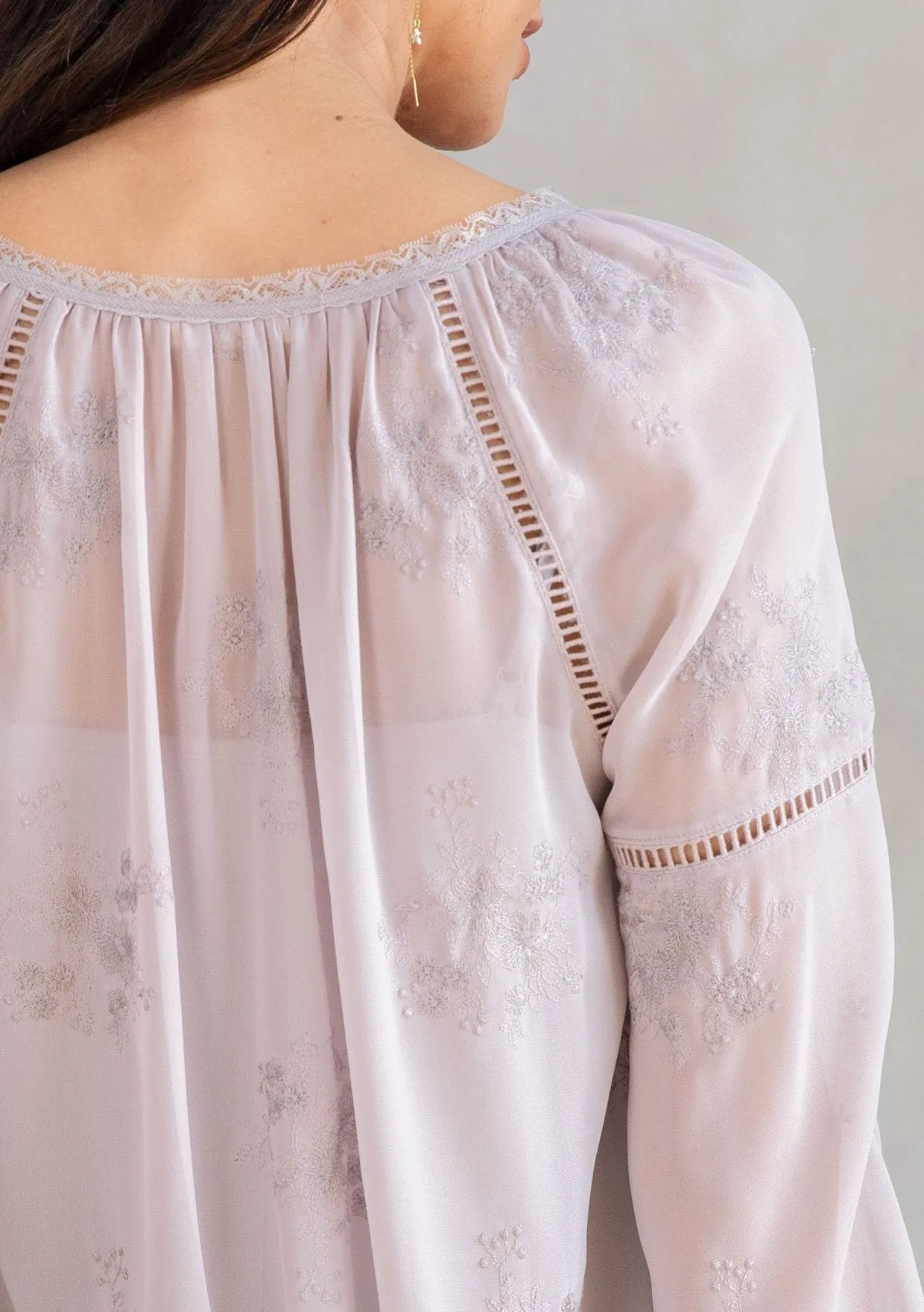 Cameron Embroidered Chiffon Blouse sold by lovestitch product image thumbnail 3