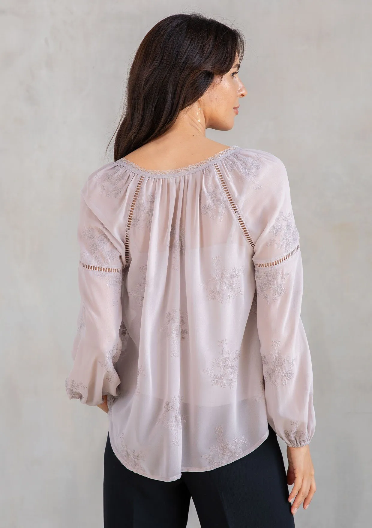 Cameron Embroidered Chiffon Blouse sold by lovestitch product image thumbnail 2