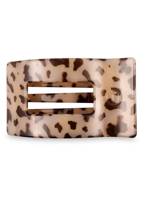 TELETIES - Tortoise Small Flat Rectangle Hair Clip sold by lovestitch