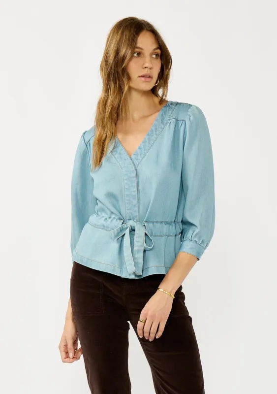 Cora Tencel Peplum Top sold by lovestitch